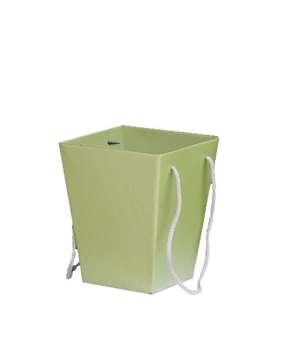 Коробка для цветов Премиум, зеленая, 125*180*225 мм, 1 шт