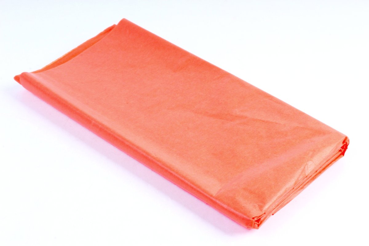 Бумага упаковочная тишью, Оранжевая, 50*66 см, 10 шт