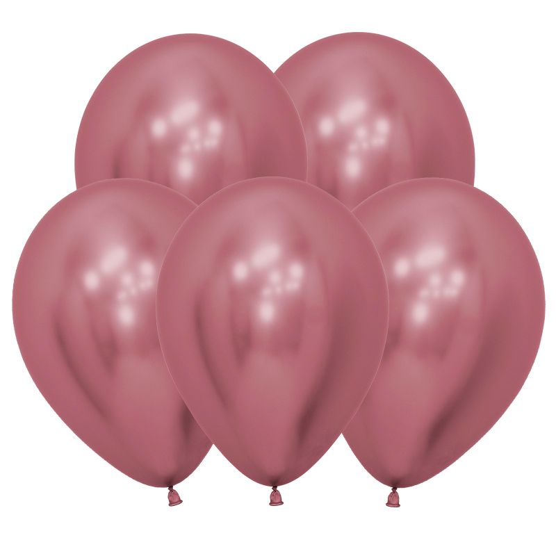 S5 Хром шары, Рефлекс розовый, 5"/13 см, 50 шт