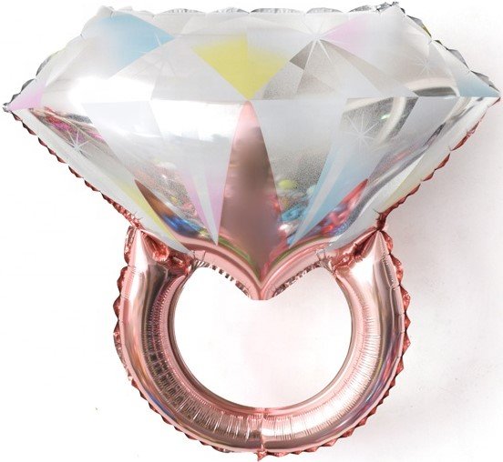 К Кольцо с бриллиантом, Розовое золото, Falali, 27"/69 см, 1 шт